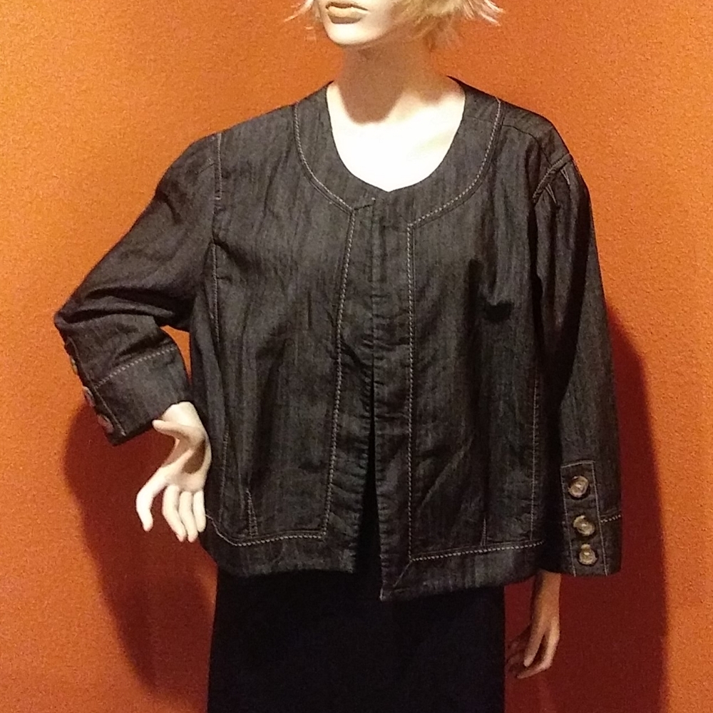 Venezia Black Denim Blazer